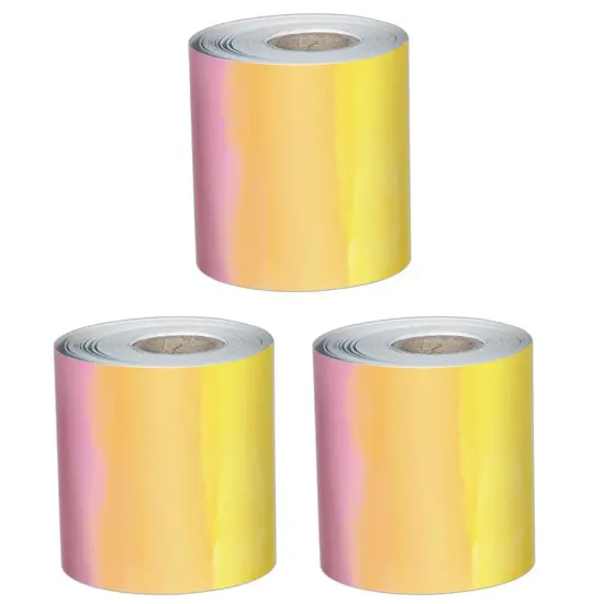 Happily Ever Elementary Creatively Inspired Watercolor Rolled Straight Bulletin Board Borders, 65 Feet Per Roll, Pack of 3 {1}