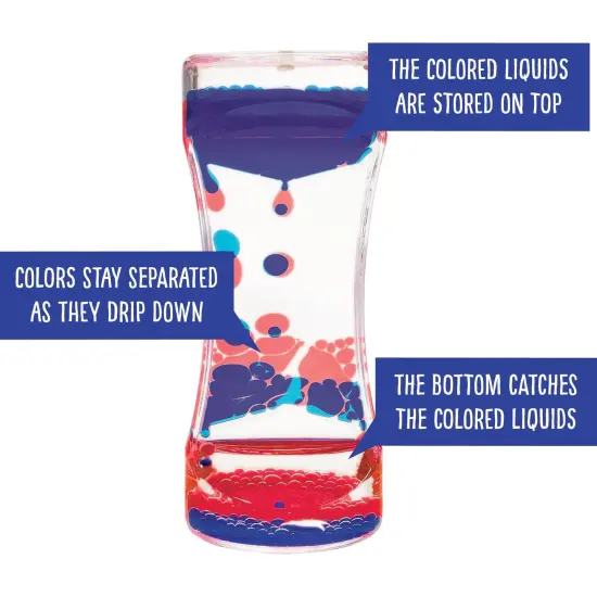 Red & Blue Liquid Motion Bubbler, Pack of 6 {5}