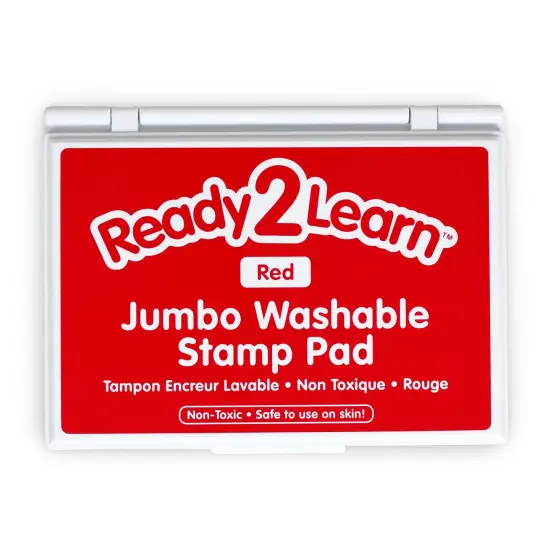 Jumbo Washable Stamp Pad - Red - 6.2"L x 4.1"W - Pack of 2 {2}