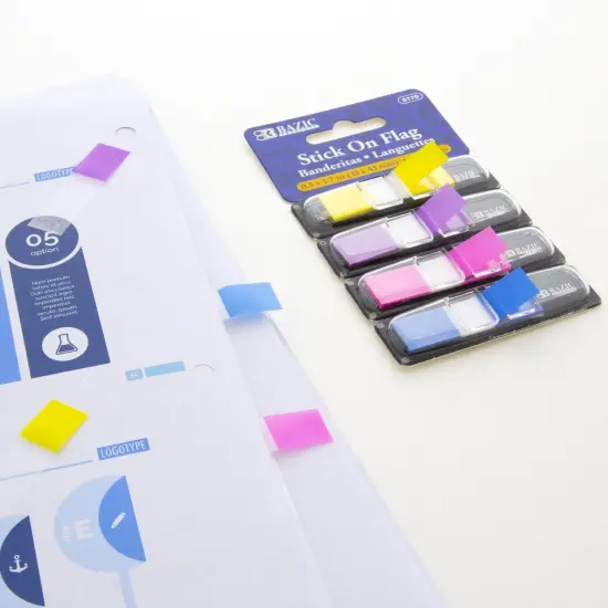 Neon Color Coding Flags with Dispenser, 120 Per Pack, 12 Packs {4}