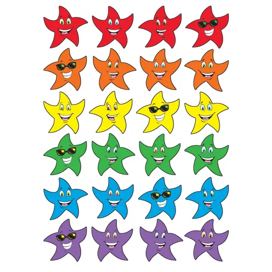 Colorful Star Smiles/Fruit Punch Stinky Stickers&reg;, 96 Per Pack, 6 Packs {3}
