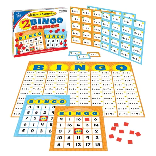 Addition & Subtraction Bingo Board Game, Grade K-2 {2}