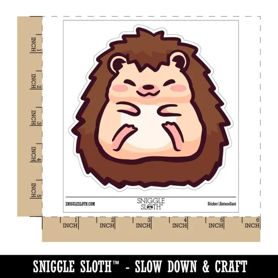 Hedgehog Full Body Waterproof Vinyl Phone Tablet Laptop Water Bottle Sticker Set - 5 Pack {1}