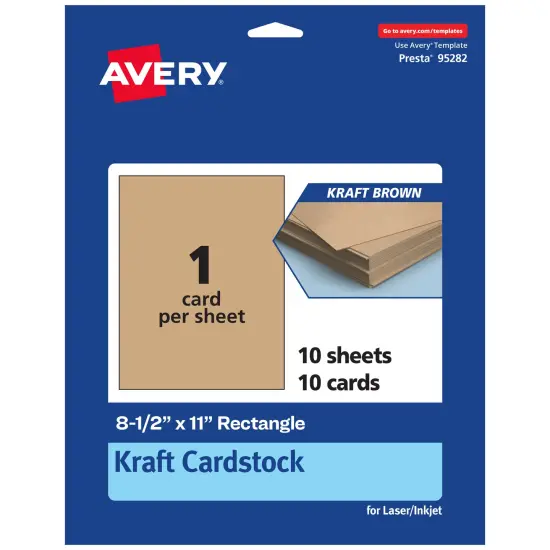 Avery 8-1/2" x 11" Rectangle, Kraft Brown Cardstock {7}