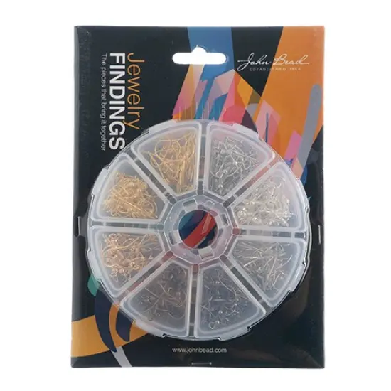 John Bead 8-Slot Ear Wires Jewelry Findings Kit Assortment, 240pcs {3}