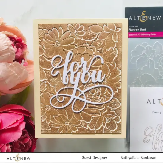 Flower Bed 3D Embossing Folder {4}