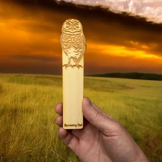 Bookmark - Burrowing Owl - Birch wood {4}