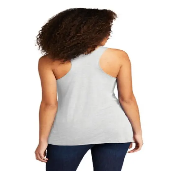 Next Level&reg; Women&rsquo;s Crew Neck Tri-Blend Racerback Tank Heather white {5}