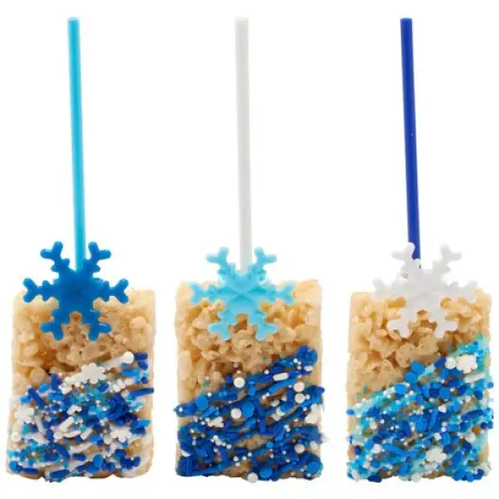 Blue Snowflake Cupcake Rings Cupcake Cake Decorating Rings 12 set {3}