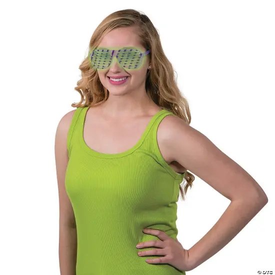 Adults Bright Color Glow-in-the-Dark Shutter Glasses 12 Pieces {2}