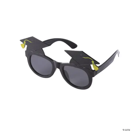Graduation Cap Black Plastic Novelty Sunglasses 5 1/2" x 3" - 12 Pc. {3}