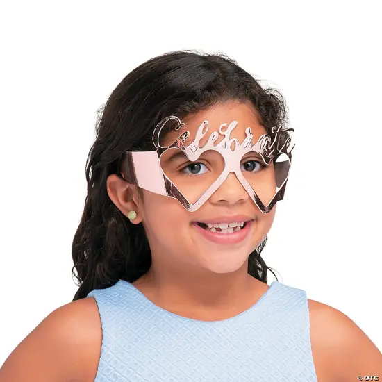 Bulk 48 Pc. Adults Rose Gold Foil Bridal Party Glasses {2}