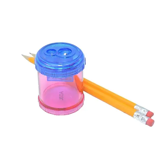 Manual 2-Hole Pencil and Crayon Sharpener, Assorted Colors, 12 Per Pack {3}