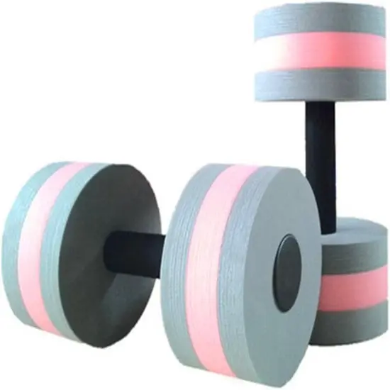 Sports Aquatic Exercise Dumbbells Aqua Fitness Barbells Exercise Hand Bars-Set of 2 Gray {1}