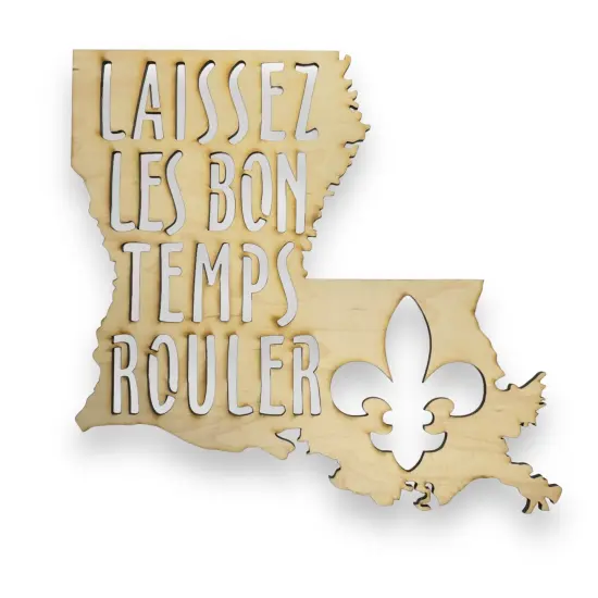 Laissez les Bon Temps Rouler - Maple Sign 14x13in {1}
