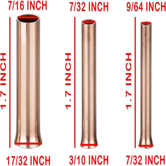 5 Pack Longer Pine Needle Coiling Tool, Gauge for Basket Making, Copper Pine Needle Gauge Guide for Basket Making Weaving(Copper) Brass {4}