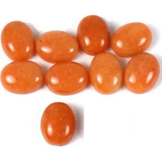 Aventurine Red Oval Cabochon 10.5mm 9Pcs {1}