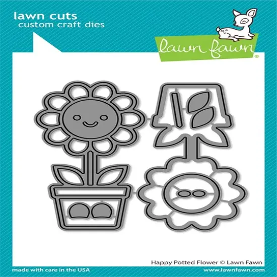 Lawn Cuts Custom Craft Die-Happy Potted Flower {2}
