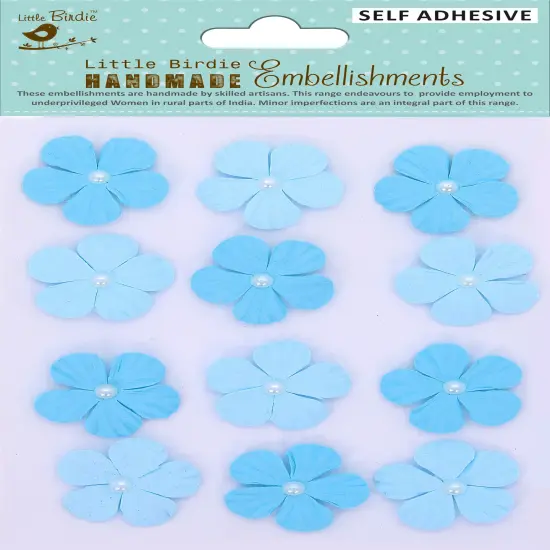 Little Birdie Embossed Pearl Petals 12/Pkg {1}