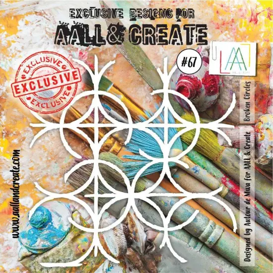 AALL And Create Stencil 6"X6"-Broken Circles {1}
