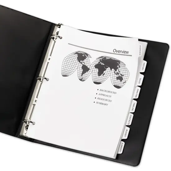 Avery Customizable Print-On Dividers, 8 Tab, White, 5 Sets (11552) {6}