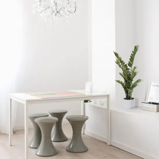 Set of 2: 43" Zamifolia Bush in Black Pot with 220 Leaves - Lifelike Greenery for Home & Office Decor, Floral Home by Artificial Flowers {4}