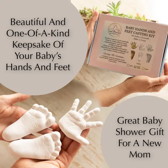 Sweet Memories baby hands and feet casting kit for babies 0-9 months old, makes 2-8 casts Gold {4}
