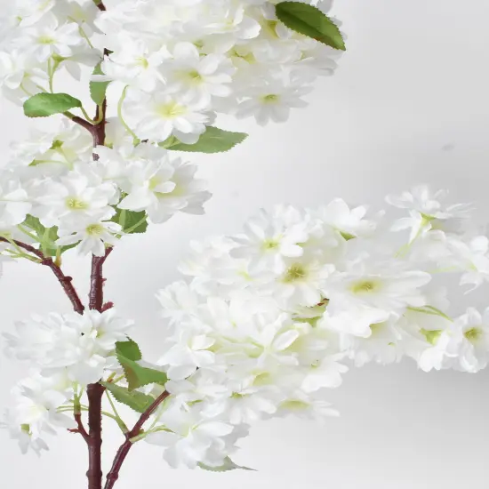 40" Faux Cherry Blossom Branch Stem Cream {3}