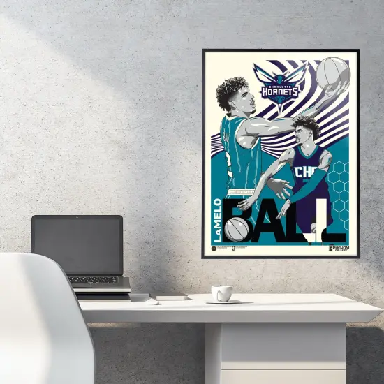 Phenom Gallery Charlotte Hornets LaMelo Ball 18" x 24" Serigraph {4}
