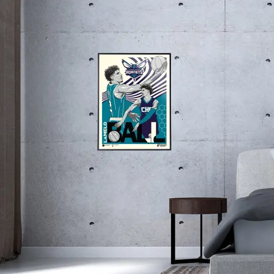 Phenom Gallery Charlotte Hornets LaMelo Ball 18" x 24" Deluxe Framed Serigraph {5}