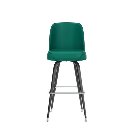 Emma and Oliver 2 Pack Metal Barstool with Swivel Bucket Seat Green {6}