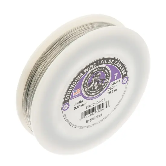 Gudebrod 0.024" 7-Strand Stainless Steel Jewelry Wire | Made in USA {3}