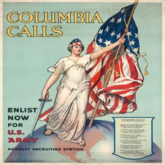Columbia Calls--Enlist Now for U.S. Army, ca. 1916 Poster Print by Frances Adams Halsted - Item # VARPDX467913 {2}
