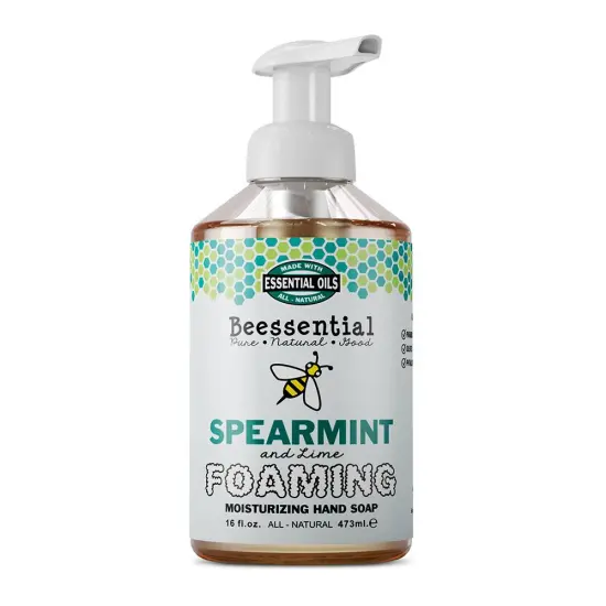Beessential Natural Foaming Hand Soap USA Made Spearmint Lime 16 Oz {1}
