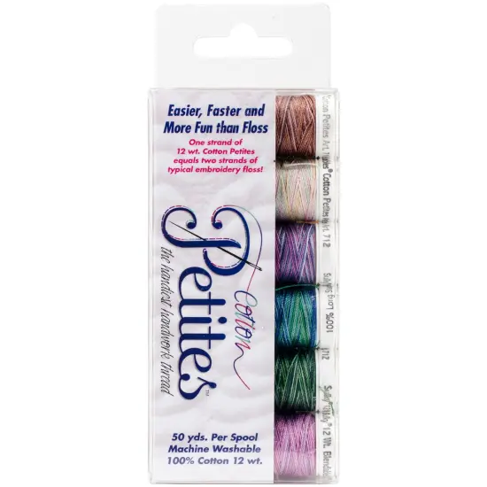 Sulky Sampler 12wt Cotton Petites 6/Pkg-2nd Most Popular Assortment {1}