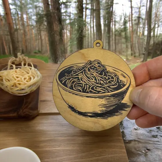 Ornament - Black - Spaghetti {6}