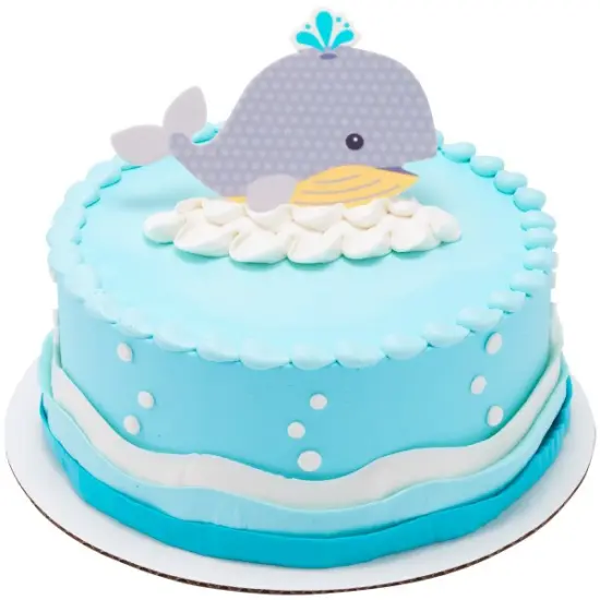 Large Grey Baby Whale Sweet D&eacute;cor&reg; Edible Decoration 1ct {2}