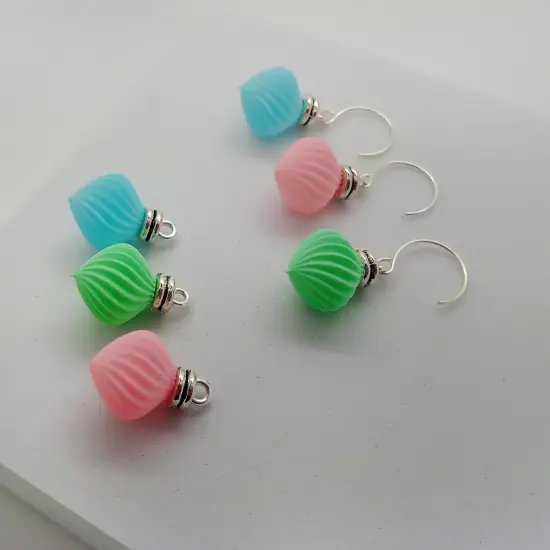 10 Pastel Miniature Ornaments, Tiny Baubles for Dollhouse or Small Tabletop Christmas Trees, 3/4 inch tall, Adorabilities {6}