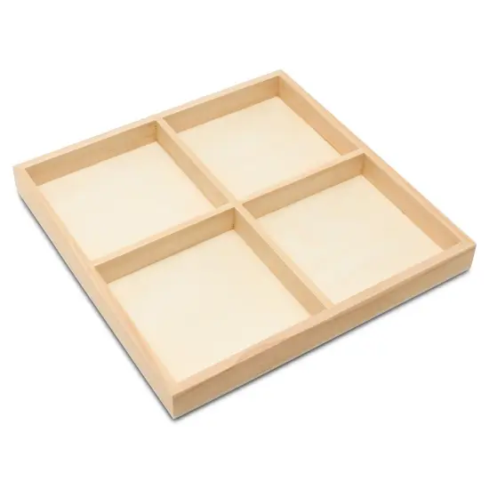 DIY Square Wooden Divided Serving Tray, Multiple Sizes, 4 Sections for Party | Woodpeckers {5}