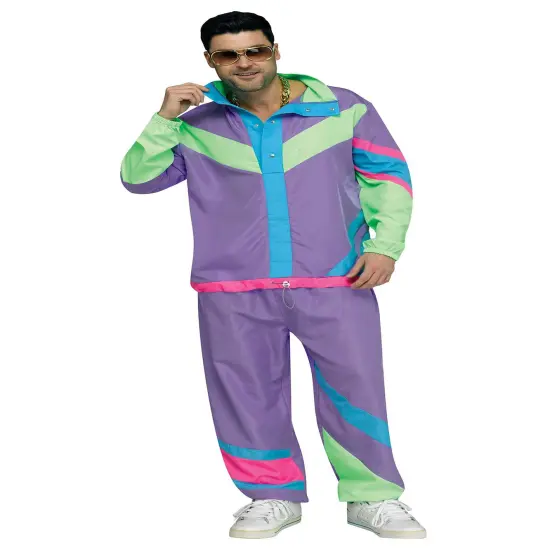 Hip 80s Tracksuit Adult Costume | One Size {1}