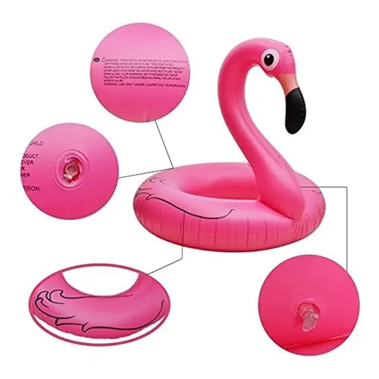 36 Pack : Inflatable Floating Flamingo Coasters {2}