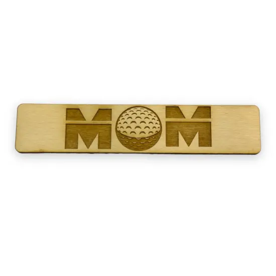 Bookmark - Golf Mom - Birch wood {1}