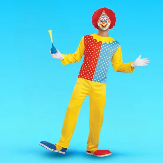 Retro Classic Clown Costume Adult {4}