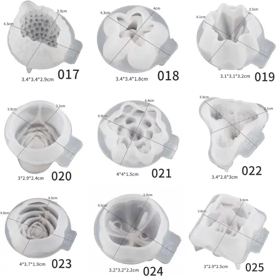 34 Pcs Succulent Candle Mold Succulent Mold Succulent Resin Mold Clay Mold Jewelry Resin Casting Mold Candle Making Molds Craft Supplies 3D Mold Silicone Mold for Resin Casting Mold Conch {5}