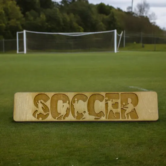 Bookmark - Soccer - Birch wood {3}