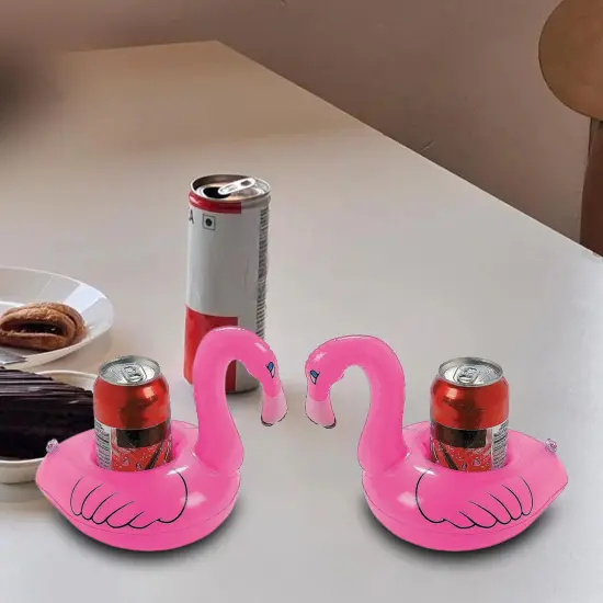48 Pack : Inflatable Floating Flamingo Coasters {5}