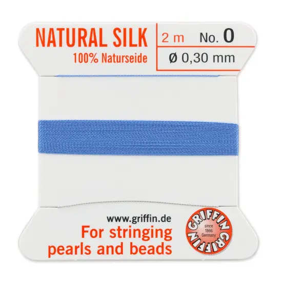 #0 Blue Griffin Silk Bead Cord (2 Meters) {1}