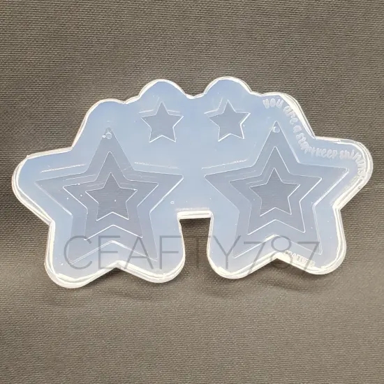 Stars 2D Dangle Earring Mold with Stars Studs (D2) {5}