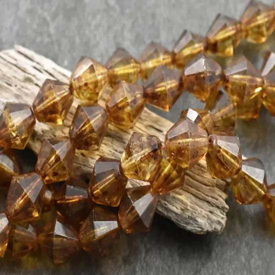 14mm Crystal Picasso Faceted Bicone Beads {1}