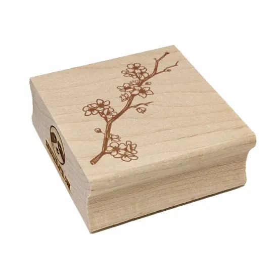Cherry Blossom Flowers Tree Branch Square Rubber Stamp for Stamping Crafting {2}